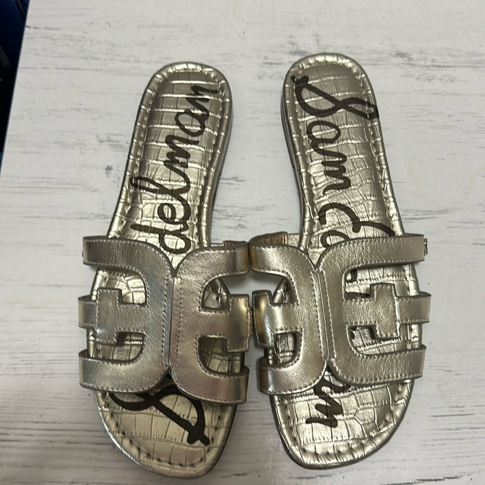 Sam Edelman gold sandals